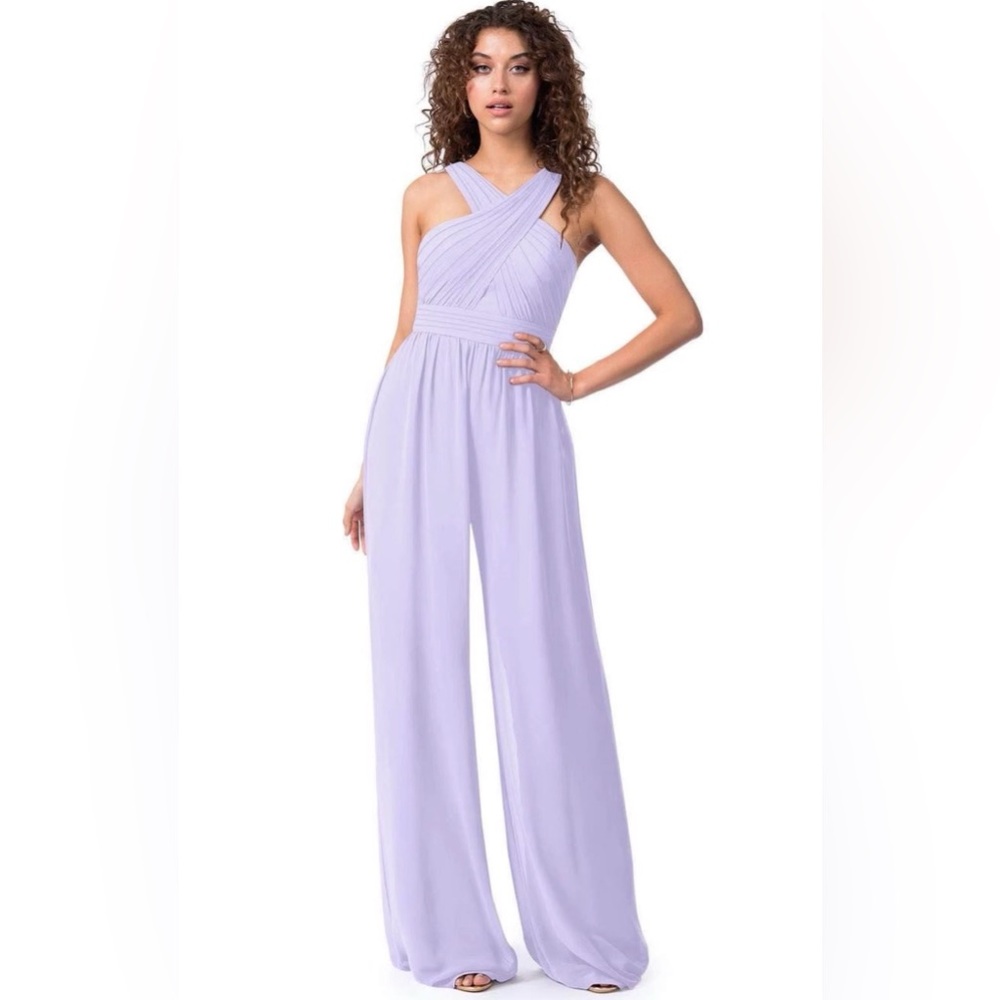 Azazie Berdie Lavender Jumpsuit size 12